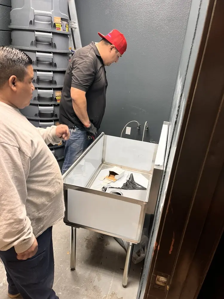 Commercial plumbing and sink installation in Miles
